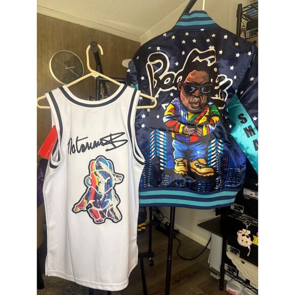 SZ XS/S - Biggie Smalls Coat S & Basketball Jersey by HeadGear, New W/ Tags - Picture 2 of 3